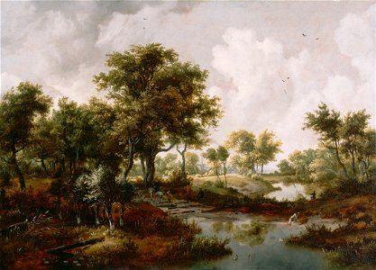Hobbema, Meindert - A Wooded Landscape - Google Art Project