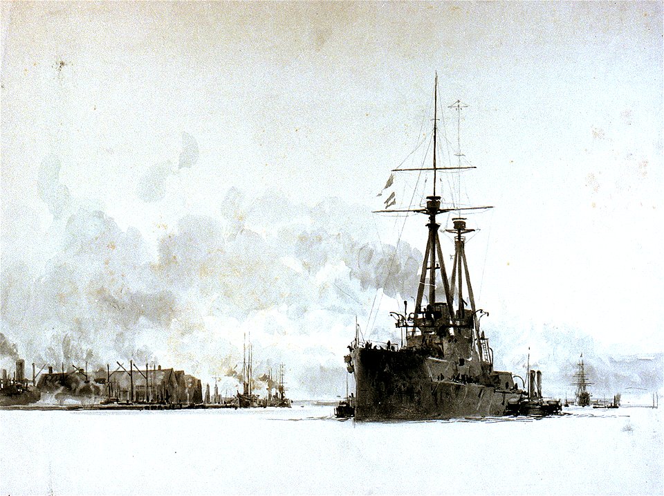 HMS 'Bellerophon' at Portsmouth RMG PW1744