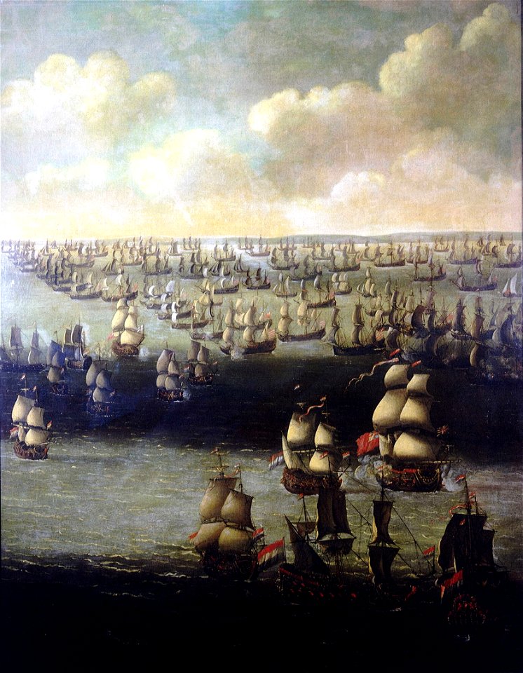 HMS Tiger attacked by eight Dutch privateers, 26 August 1672 RMG BHC0304