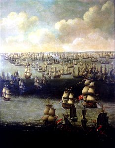 HMS Tiger attacked by eight Dutch privateers, 26 August 1672 RMG BHC0304