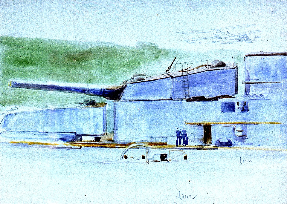 HMS 'Lion'- study of 'B' turret RMG PV2690