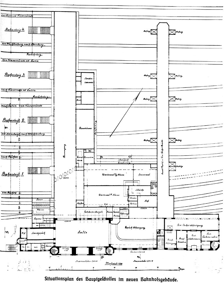 HL Bahnhof – Situationsplan 1908