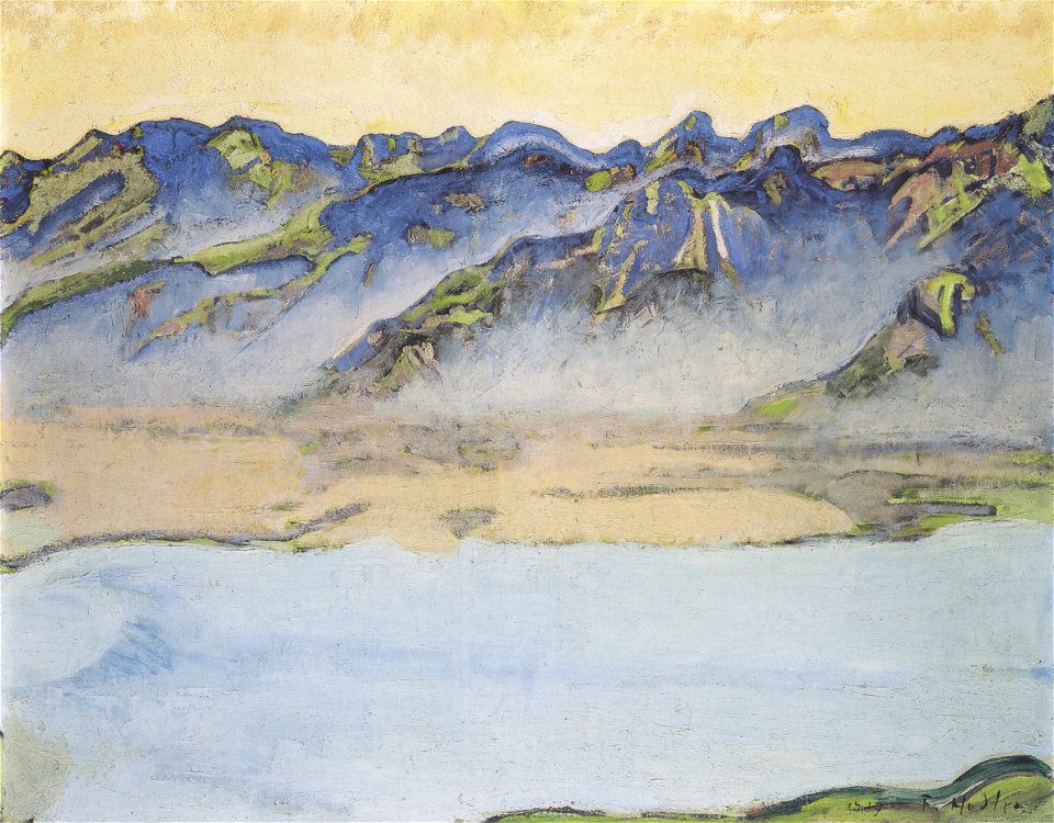 Hodler - Aufsteigender nebel über den Savoyer Alpen - 1917
