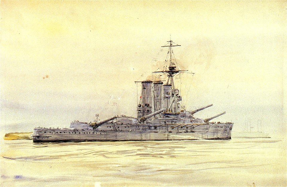 HMS 'Tiger'- study for the Battle of Jutland RMG PW1807