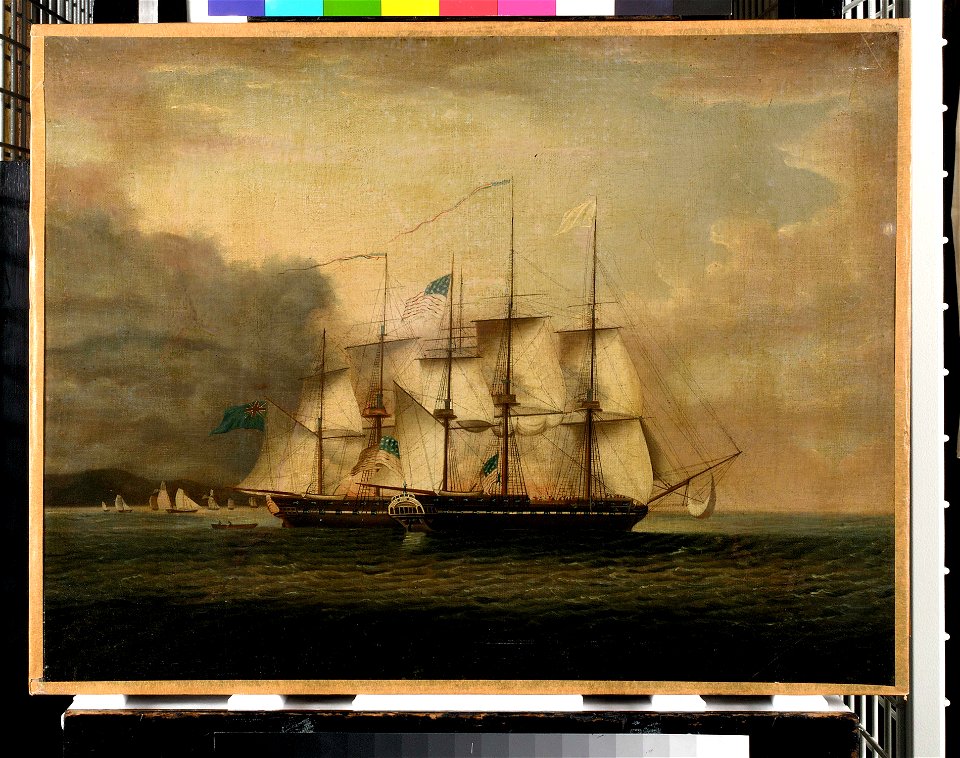 HMS Shannon taking USS Chesapeake, 1 June 1813 RMG BHC0602