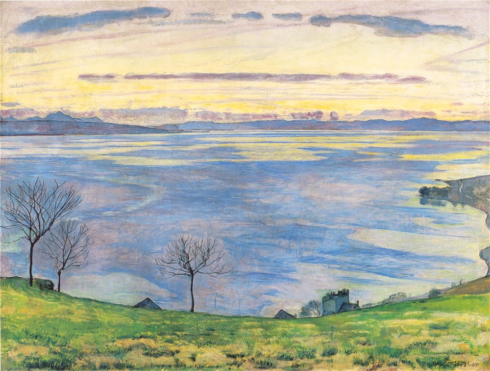 Hodler - Genfersee am Abend von Chexbres aus - 1895