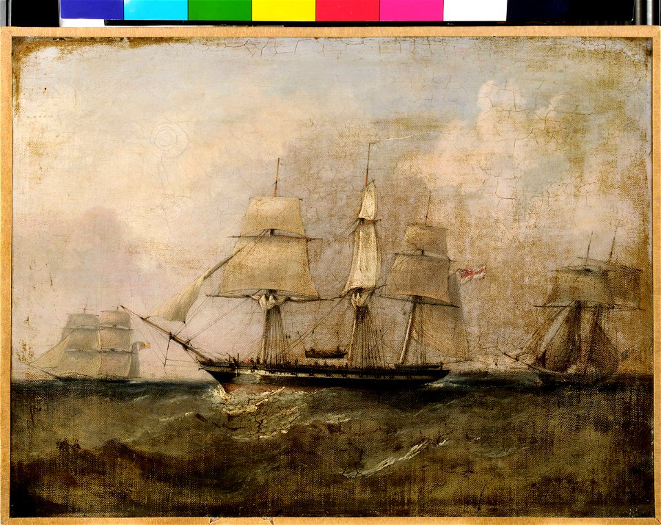 HMS 'Pearl' capturing the 'Vengador' RMG BHC0626