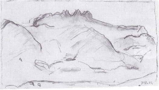 Hodler - Les Dents du Midi von Champéry aus - 1916