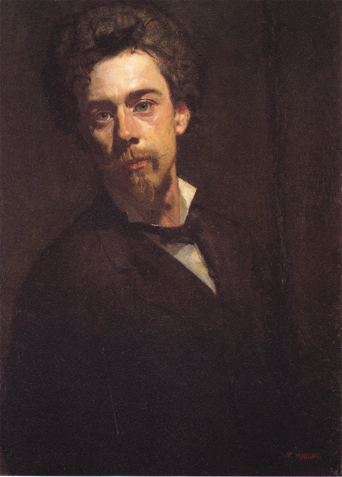 Hodler - Selbstbildnis mit Stehkragen - 1879