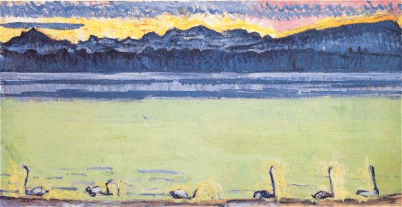 Hodler - Genfersee mit Mont-Blanc in der Morgendämmerung - 1918