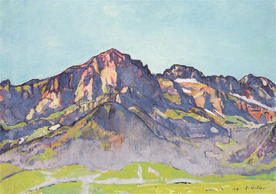 Hodler - Die Dents Blanches bei Champéry in der Morgensonne - 1916