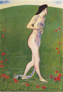 Hodler - Empfindung - ca1901. Free illustration for personal and commercial use.