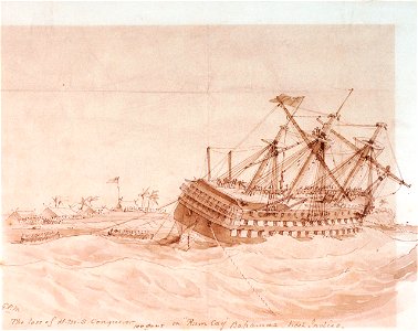 HMS Conqueror wrecked