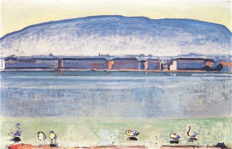 Hodler - Genfersee mit sechs Schwänen - 1914