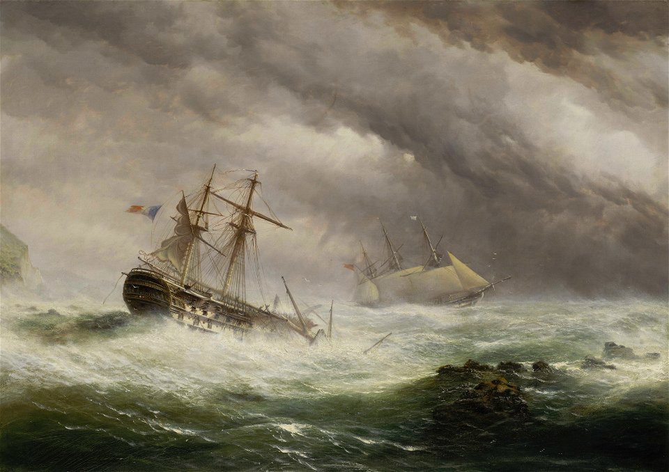 HMS Endymion rescuing a French two-decker RMG BHC0532
