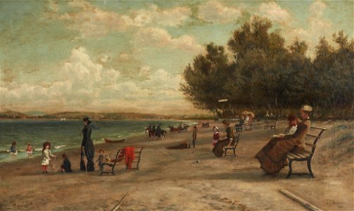 Beach Scene by Sylvester Phelps Hodgdon, 1881