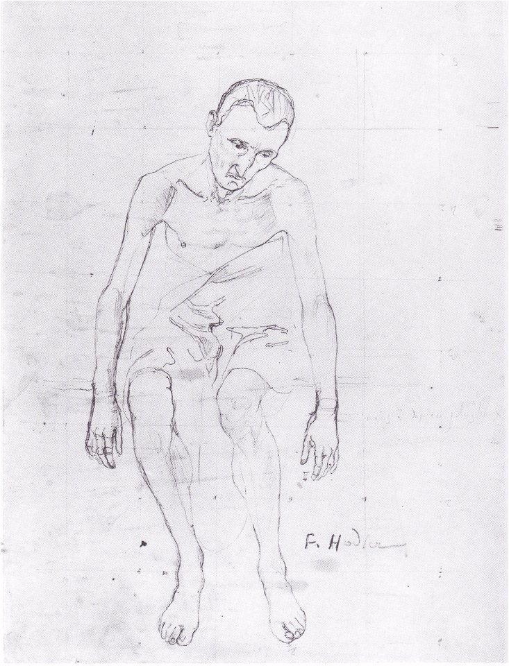 Hodler - Studie zur Mittelfigur der Lebensmüden ca1892
