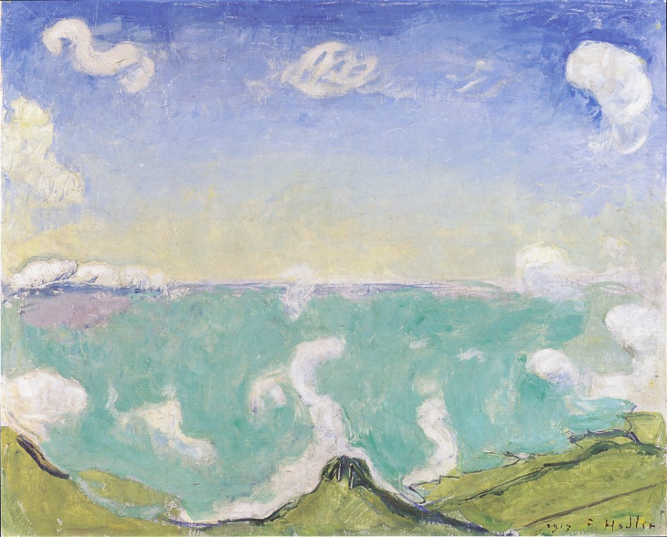 Hodler - Landschaft bei Caux mit aufsteigenden Wolken - 1917