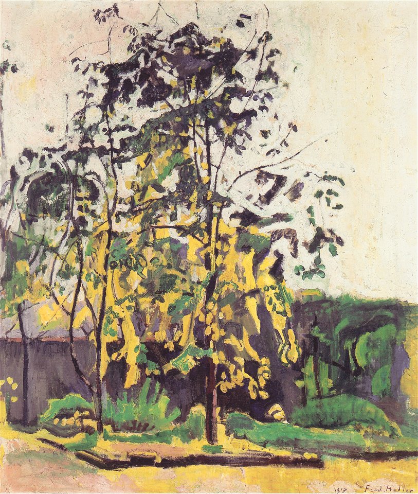 Hodler - Bäume im Ateliergarten - 1917