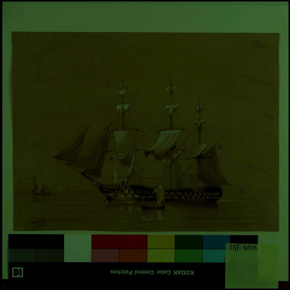HMS Revenge (built 1805 broken up 1851) at Gosport RMG PW8005