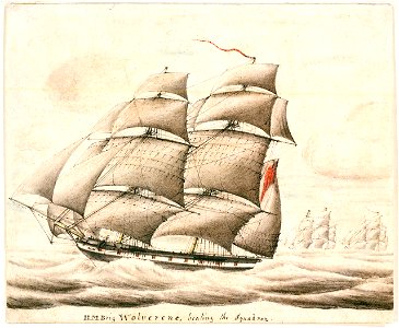 HM Brig Wolverene beating the Squadron RMG PU6064