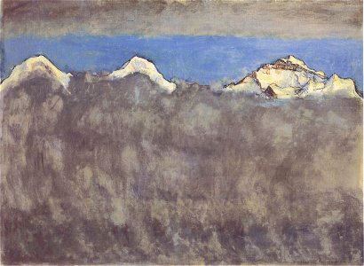 Hodler - Eiger, Mönch und Jungfrau über dem Nebelmeer - 1908