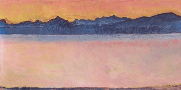 Hodler - Genfersee mit Mont-Blanc im Morgenrot - 1918
