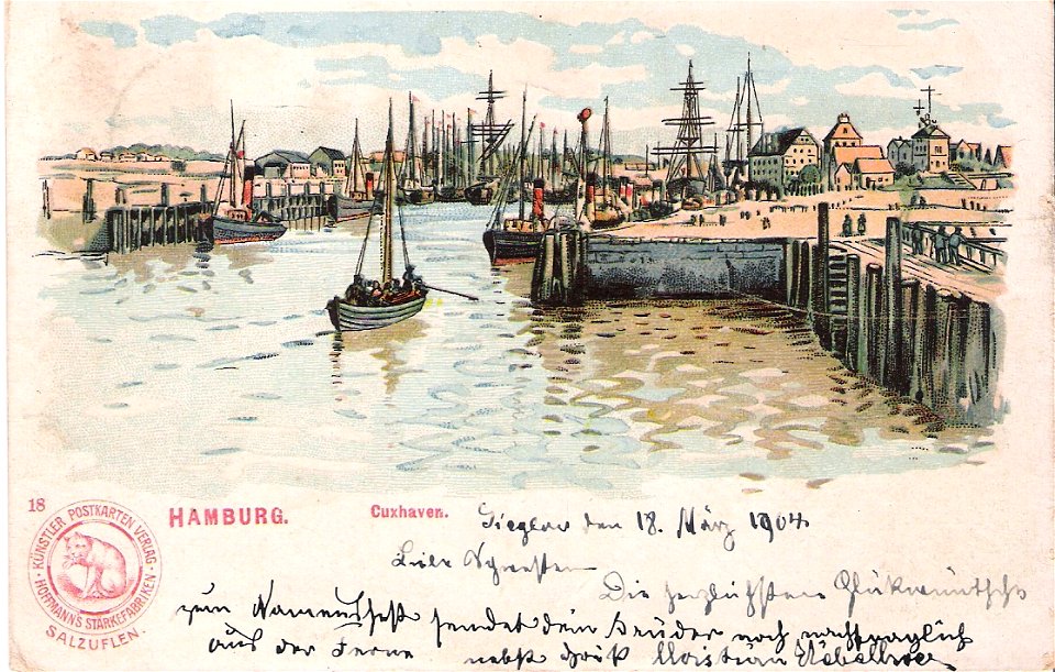 Hoffmanns Stärkefabriken - Postkarte Cuxhaven