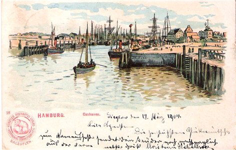 Hoffmanns Stärkefabriken - Postkarte Cuxhaven