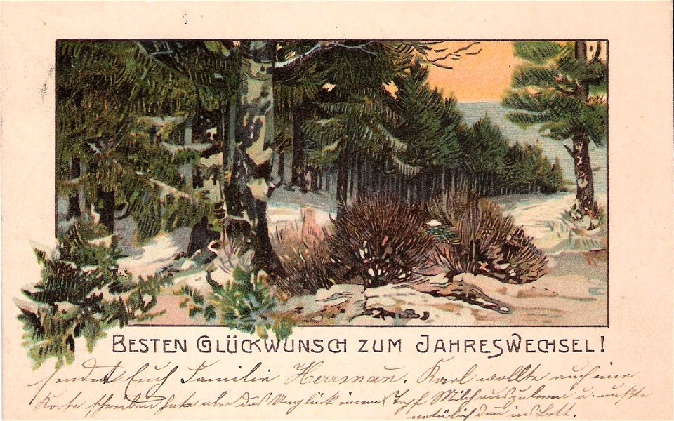 Hoffmanns Stärkefabriken - Postkarte Neujahrsgrüße 001