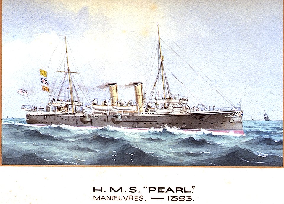 HMS Pearl Manoeuvres - 1893 RMG PU0314