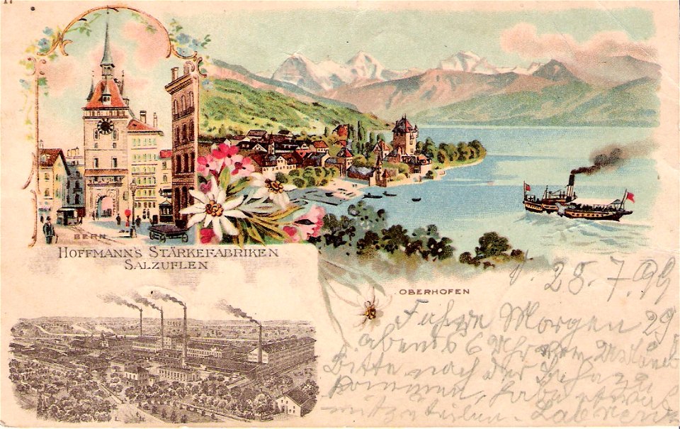 Hoffmanns Stärkefabriken - Postkarte Schweiz