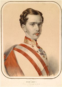 Hoffmann nach Einsle Kaiser Franz Joseph c1854. Free illustration for personal and commercial use.