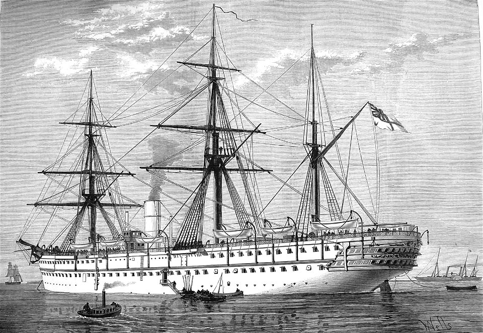 HMS Serapis equipped for voyage of the Prince of Wales P1671875328