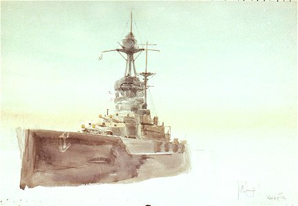 HMS 'Warspite' RMG PV2614. Free illustration for personal and commercial use.