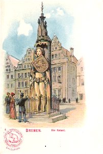 Hoffmanns Stärkefabriken - Postkarte Bremen, Roland