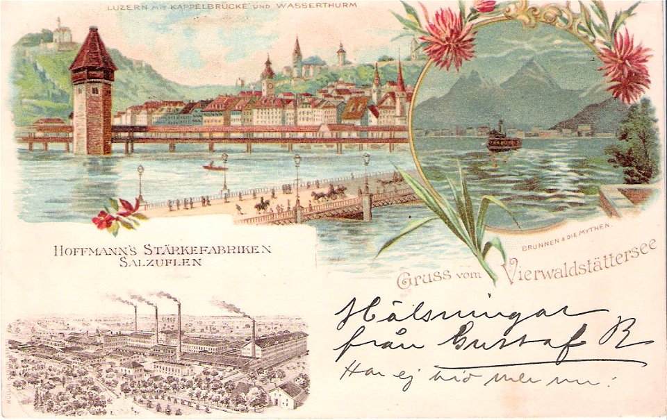 Hoffmanns Stärkefabriken - Postkarte Vierwaldstättersee 02