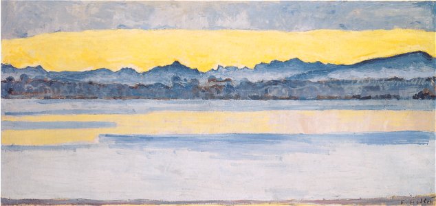 Hodler - Genfersee mit Mont-Blanc in der Morgendämmerung1