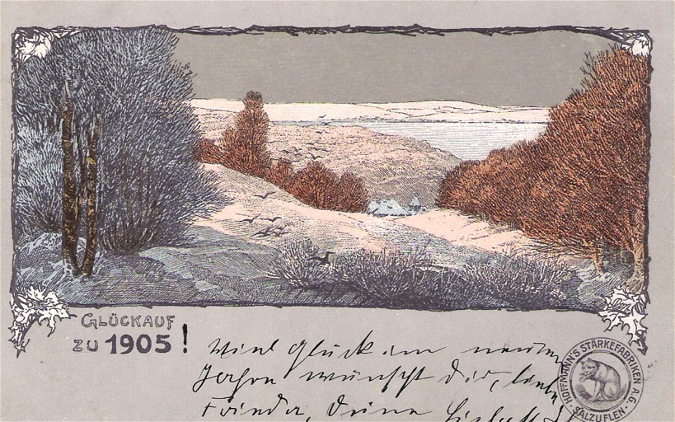 Hoffmanns Stärkefabriken - Postkarte Neujahrsgrüße 005