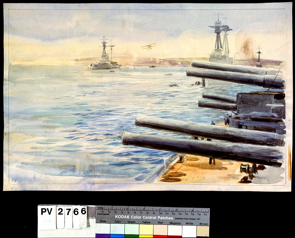 HMS 'Valiant' and 'Invincible' from the deck of another capital ship RMG PV2766