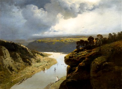 Charles Hoguet - Blick in das Tal der Rhone (1850)