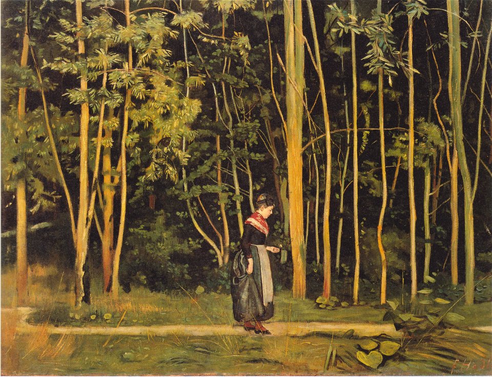 Hodler - Spaziergängerin am Waldrand - 1885