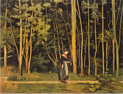 Hodler - Spaziergängerin am Waldrand - 1885