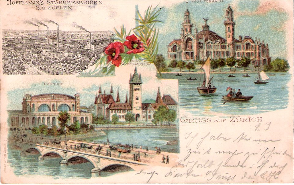 Hoffmanns Stärkefabriken - Postkarte Zürich 01