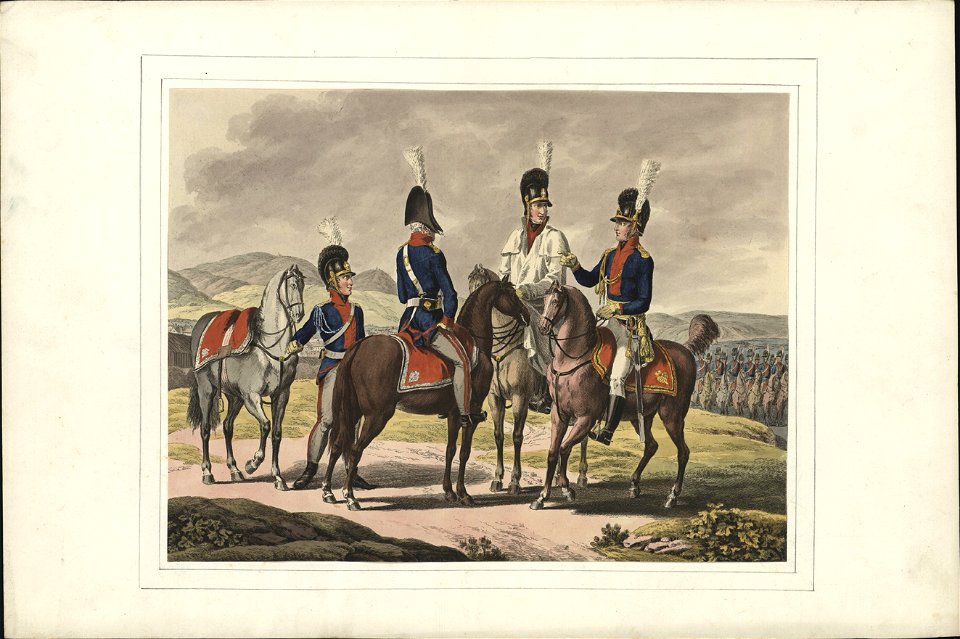 Hoge militairen te paard, objectnr A 58633