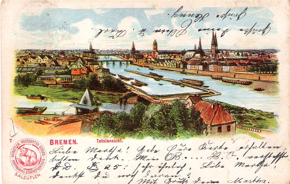 Hoffmanns Stärkefabriken - Postkarte Bremen