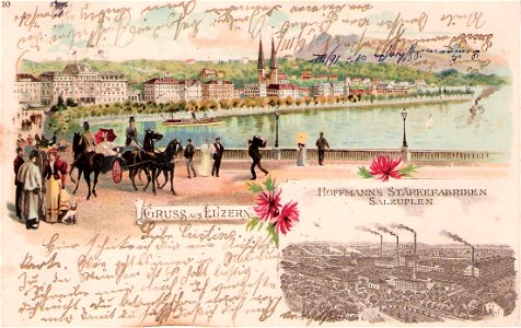 Hoffmanns Stärkefabriken - Postkarte Luzern