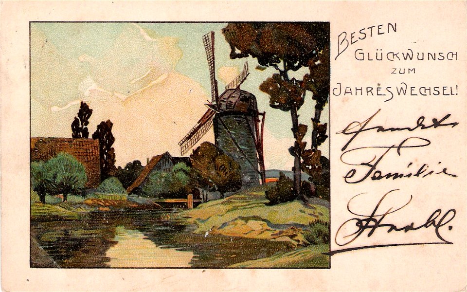 Hoffmanns Stärkefabriken - Postkarte Neujahrsgrüße 004