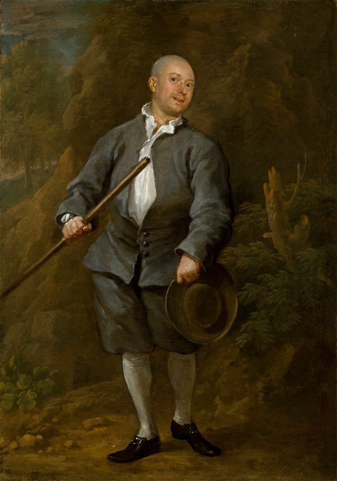 Hogarth - The Pugilist A Quarterstaff Player, almost certainly James Figg (1684-1734), 6298694