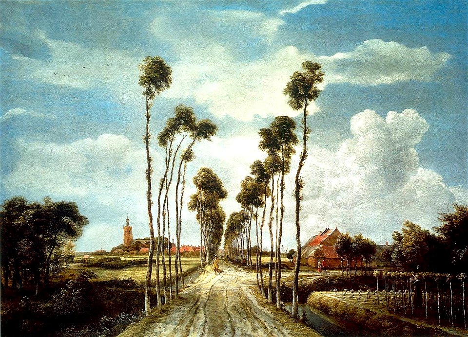 Hobbema Het laantje van Middelharnis